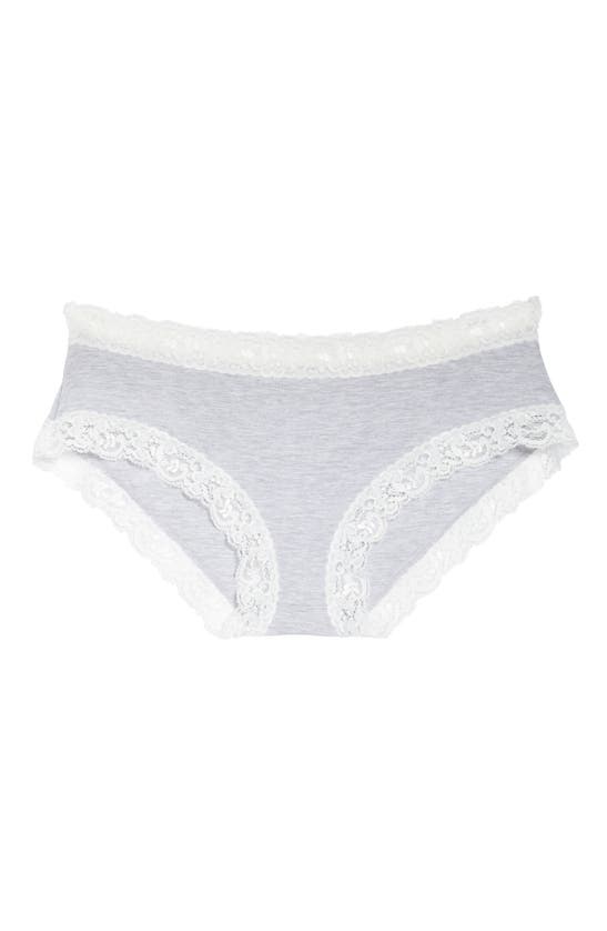 Fleur't Iconic Boyshorts In Heather Grey/hampton Blue