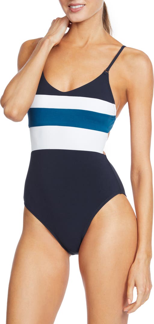 Emma Lace-Up One-Piece Swimsuit