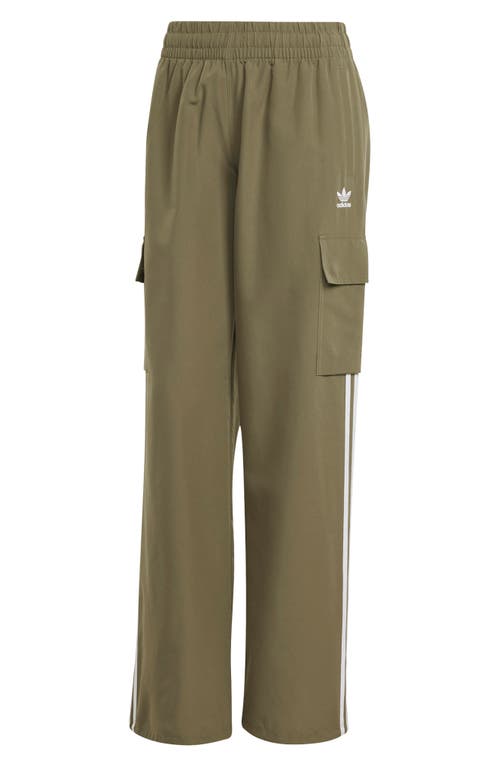 Shop Adidas Originals Adicolor Recycled Polyester Cargo Pants In Olive Strata