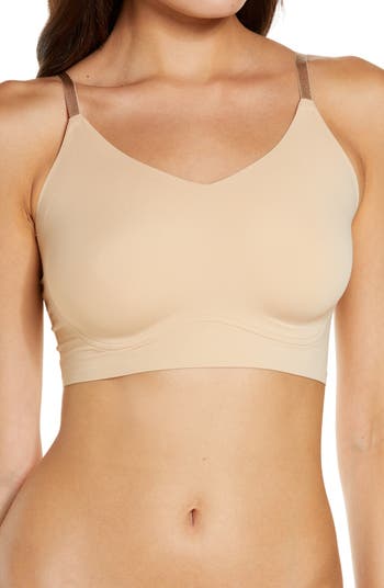 True & Co Womens Body Lift V Neck Bra, Desert, X-Large 38-40A/D US at   Women's Clothing store