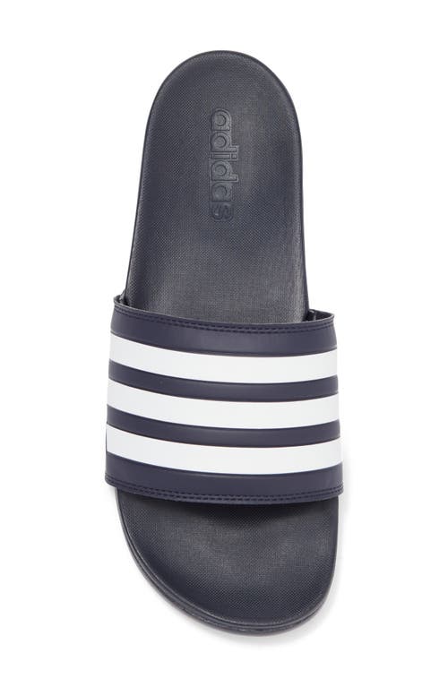 Shop Adidas Originals Adidas Gender Inclusive Adilette Comfort Slide Sandal In Blue/white