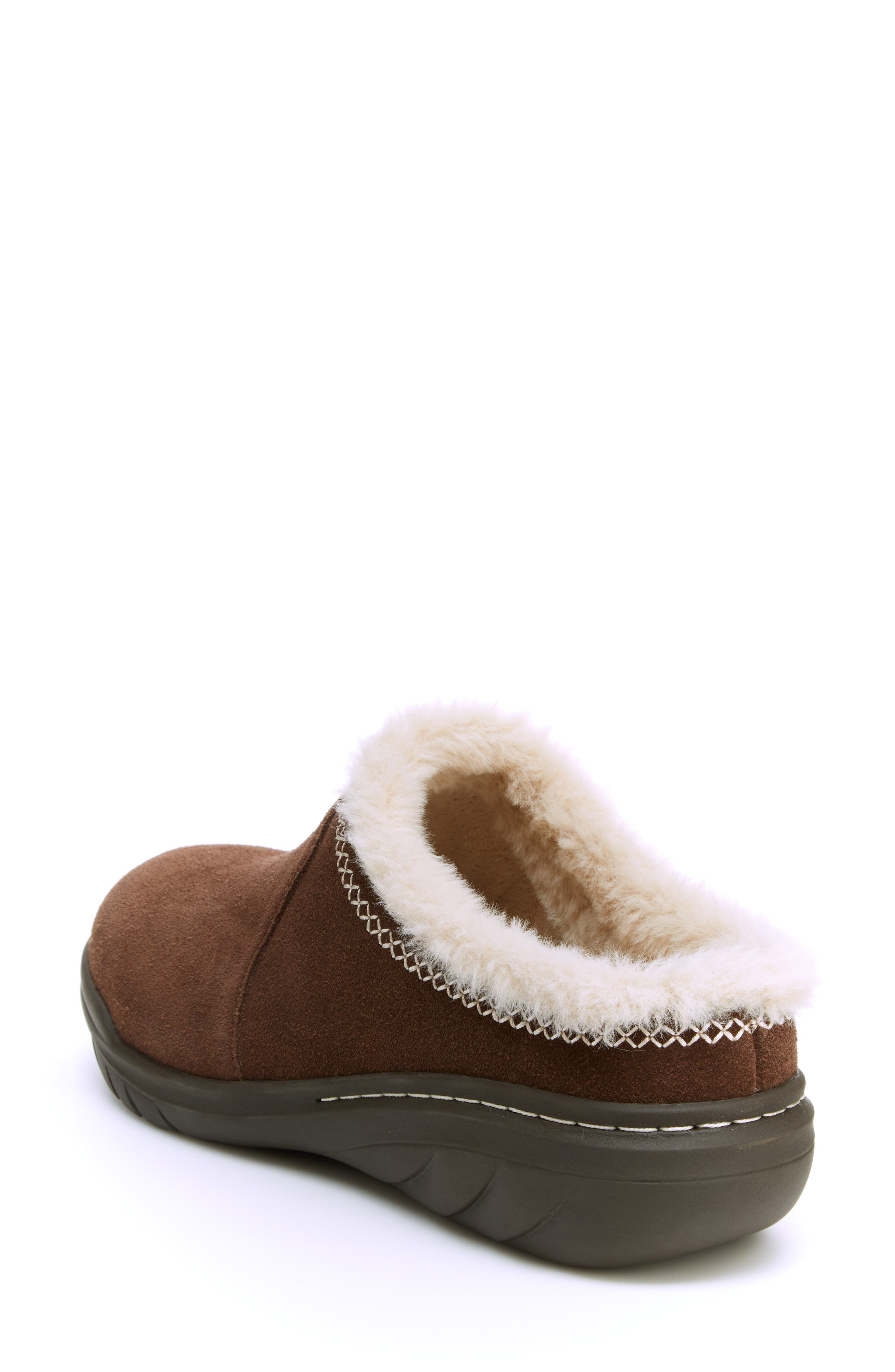 clarks faux fur x band slippers