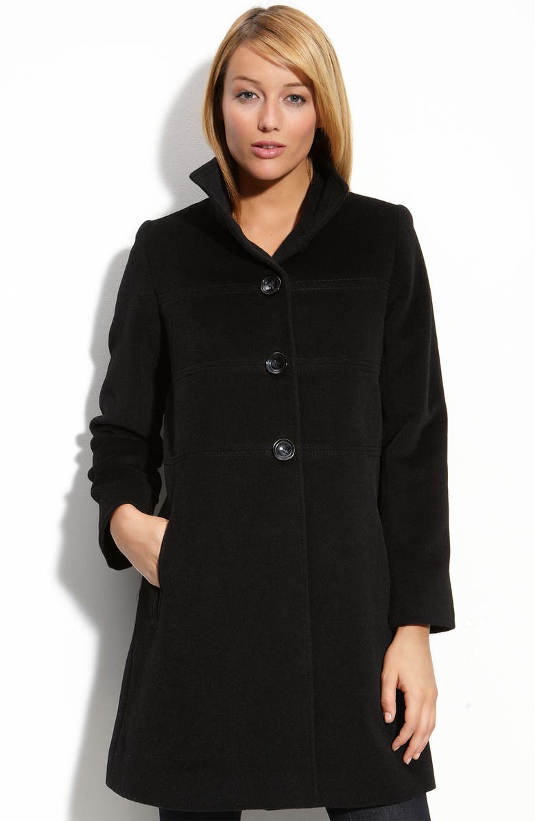 Kristen Blake Stand Collar Wool Blend Coat | Nordstrom