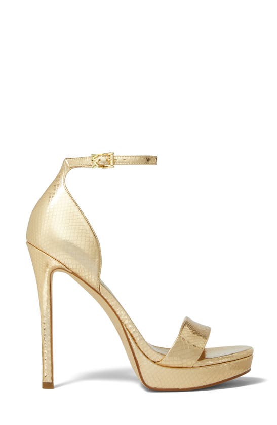 Michael Michael Kors Jordyn Ankle Strap Platform Sandal In Pale Gold ...