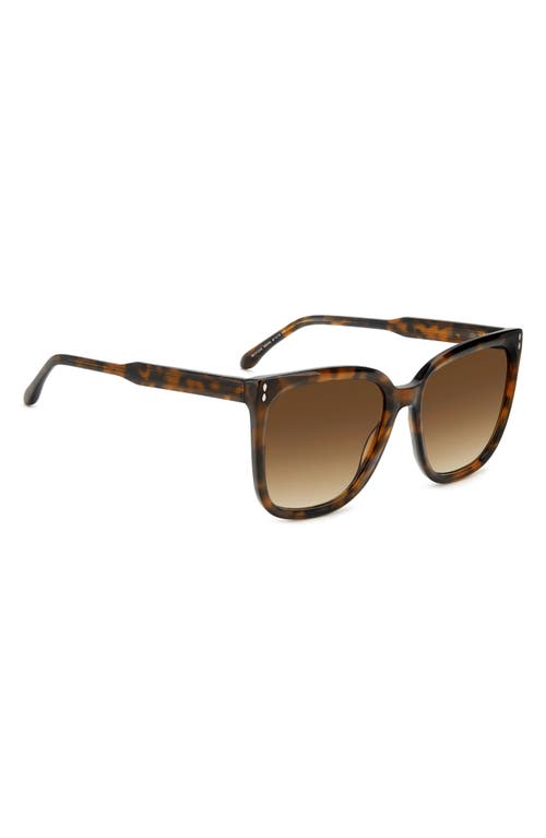 Shop Isabel Marant In Love 57mm Gradient Square Sunglasses In Havana/brown Gradient