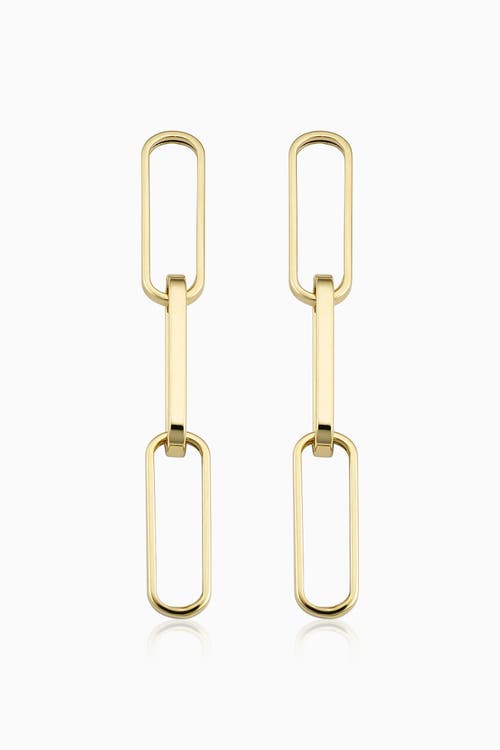 Shop Oradina 14k Yellow Gold Venice Link Bold Drop Earrings