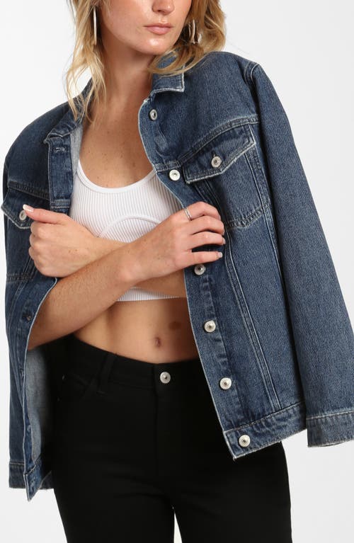 Shop Brooklyn Industries River Oversize Denim Jacket In Dark Denim