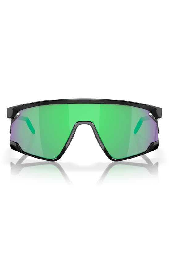 Oakley Bxtr 39mm Polarized Rectangular Sunglasses In Shiny Black