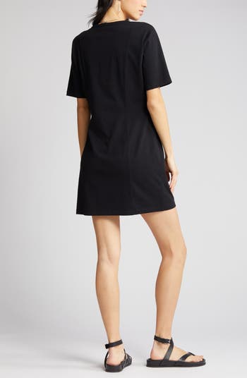 Topshop black shop t shirt dress