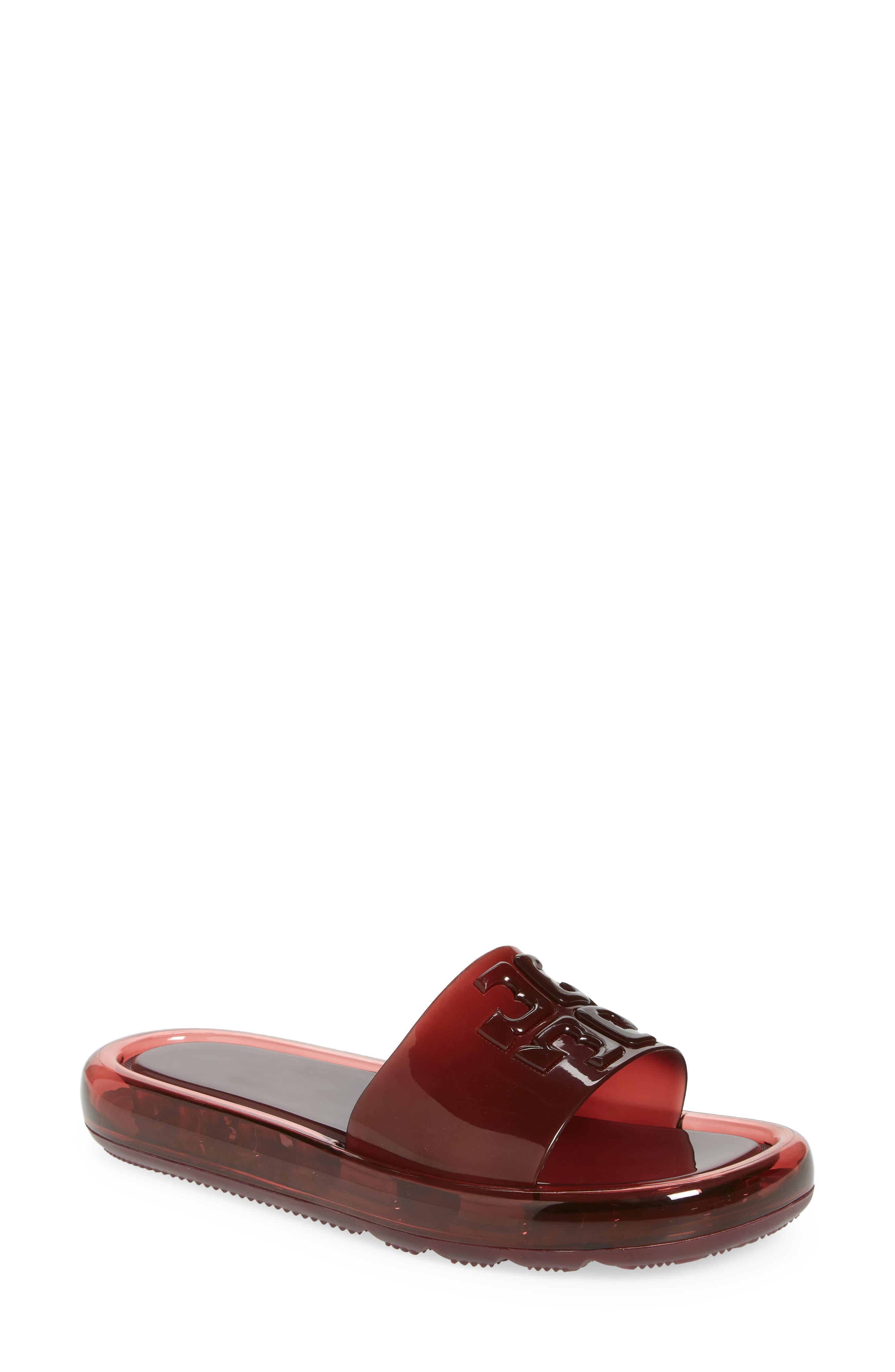 red tory burch slides