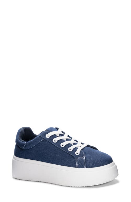 Record Platform Sneaker in Blue