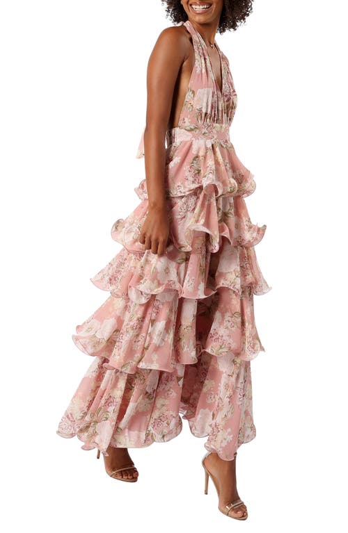Petal And Pup Petal & Pup Bouquet Tiered Halter Dress In Pink