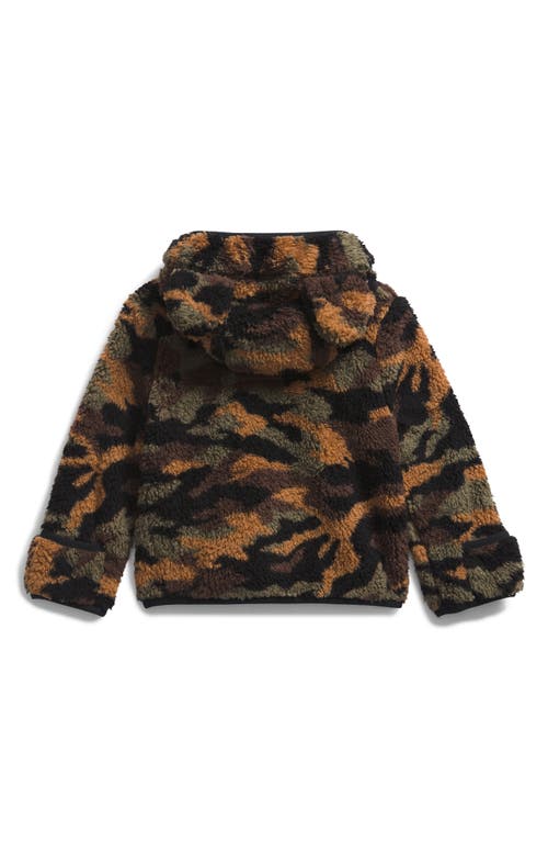 Shop The North Face Kids' Campshire Ears Fleece Zip Hoodie In Tnf Black Tnf Camo Small Print