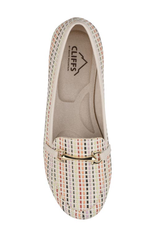 Shop Cliffs By White Mountain Glowing Bit Loafer In Ivory Multi/raffia