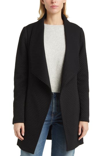 SAM EDELMAN SAM EDELMAN DRAPE FRONT RIB JACKET 