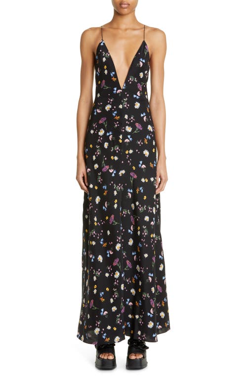 Stella McCartney Ditsy Floral Silk Slipdress in Multicolor