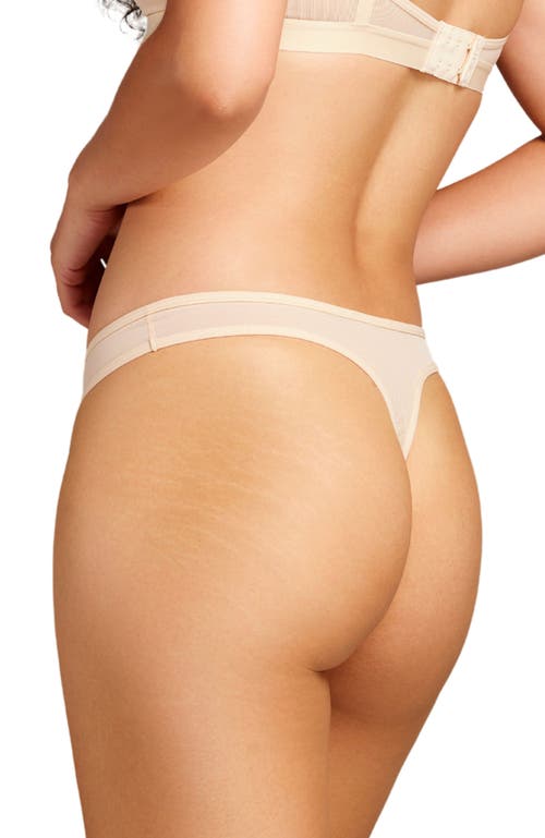 Siella Power Mesh Thong In Sand