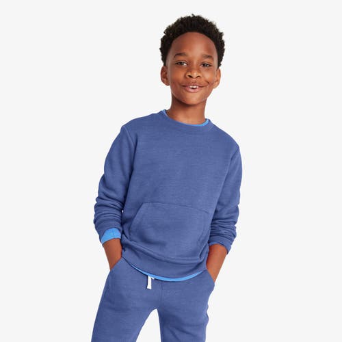 Primary Cozy Fleece Crewneck Sweatshirt In Heather Navy