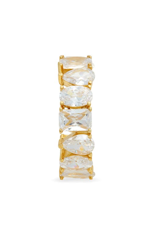 Shymi Fancy Cubic Zirconia Eternity Band Ring In Gold/white
