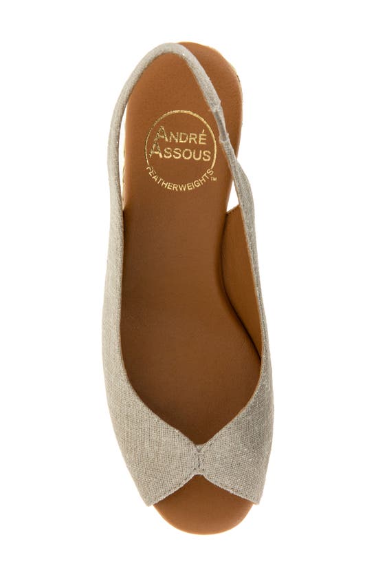 Shop Andre Assous Kimy Slingback Wedge Sandal In Natural