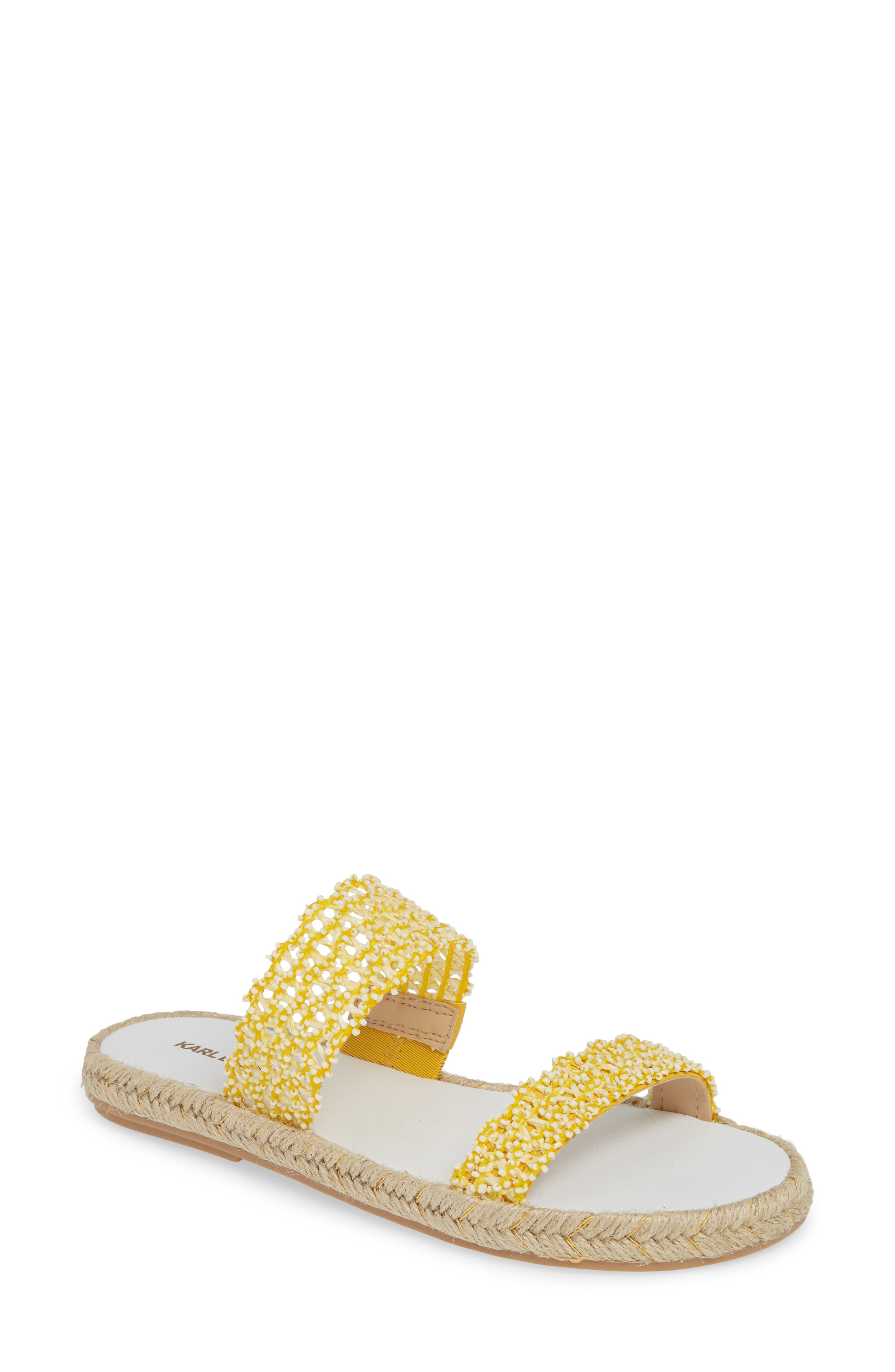 Karl Lagerfeld Paris Nita Slide Sandal, Yellow