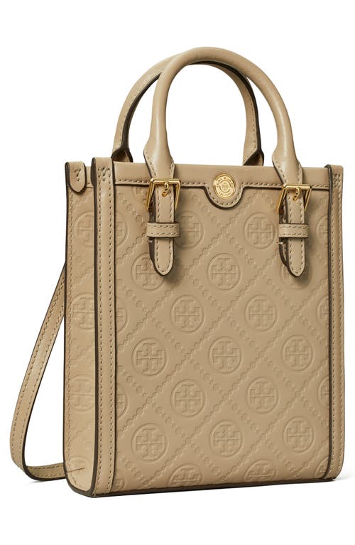 Tory Burch Mini T Monogram Tote Bag In Fresh Clay
