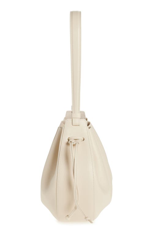 Shop Mansur Gavriel Flores Leather Bucket Bag In Avorio