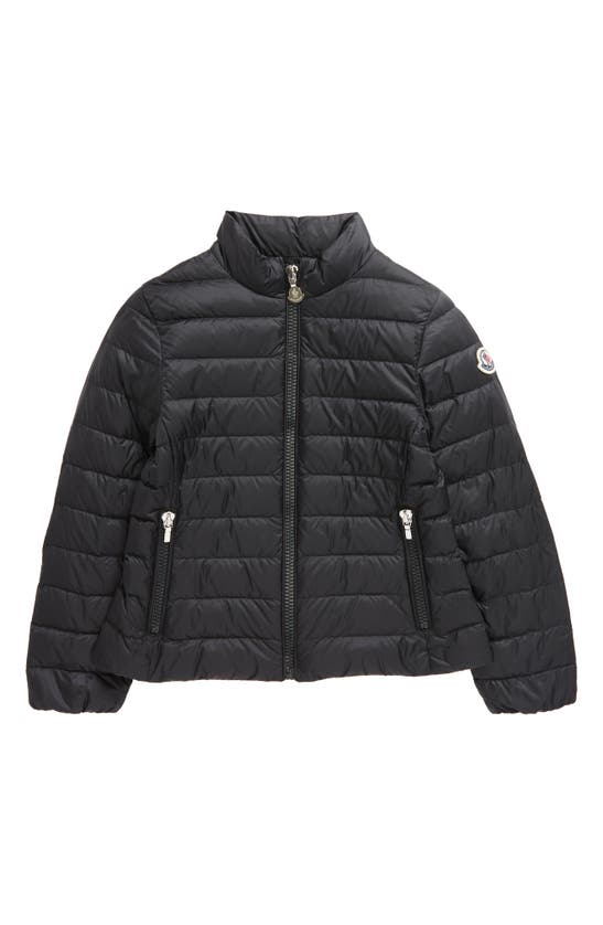 Moncler Girl's Kaukura Nylon Down Jacket In Black