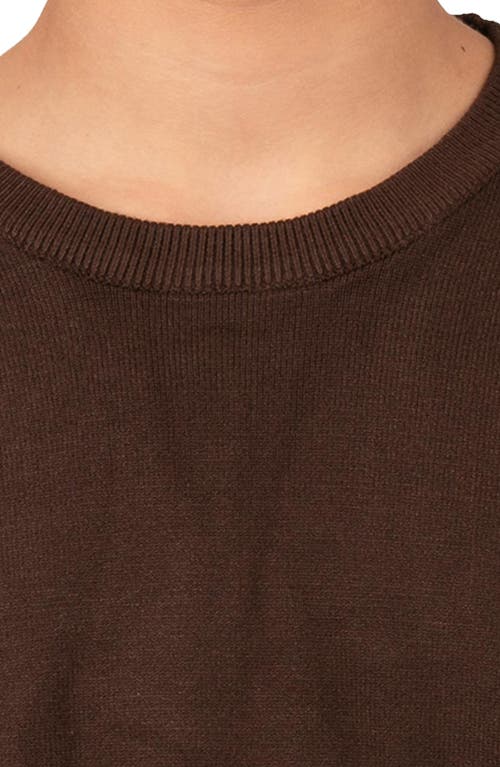 X-ray Xray Basic Crew Neck Sweater In Dark Brown