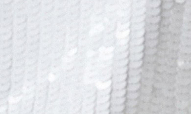 Grey Lab Sequin Long Sleeve Top In White