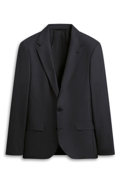 Shop Bugatchi Solid Stretch Wool Travel Blazer In Black