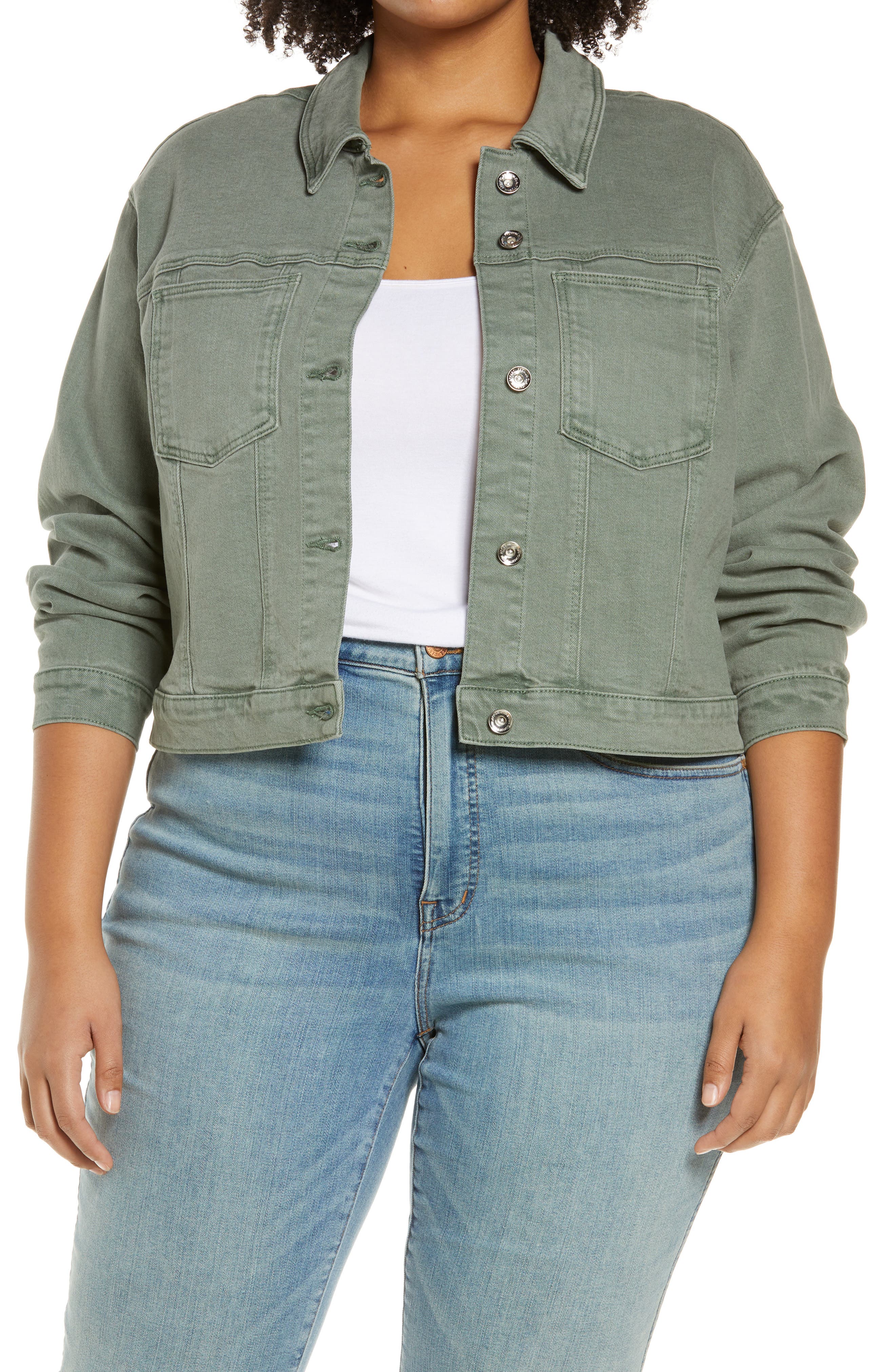 light green jean jacket