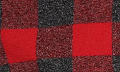 Burnside Plaid Flannel Long Sleeve Button-up Shirt In Red/heather Black