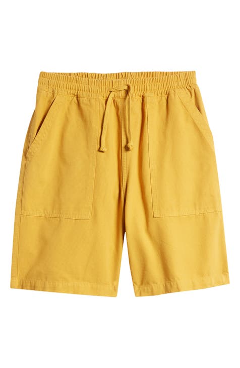 Yellow deals drawstring shorts