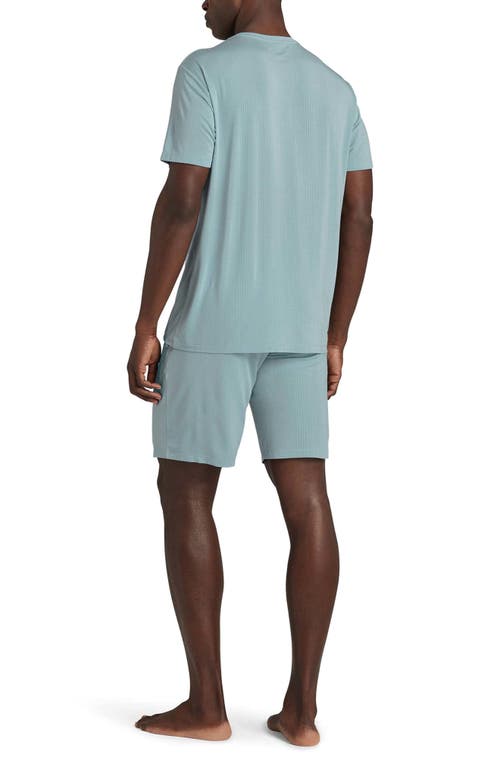 Shop Tommy John Luxe Stripe Pajama Shorts In Slate