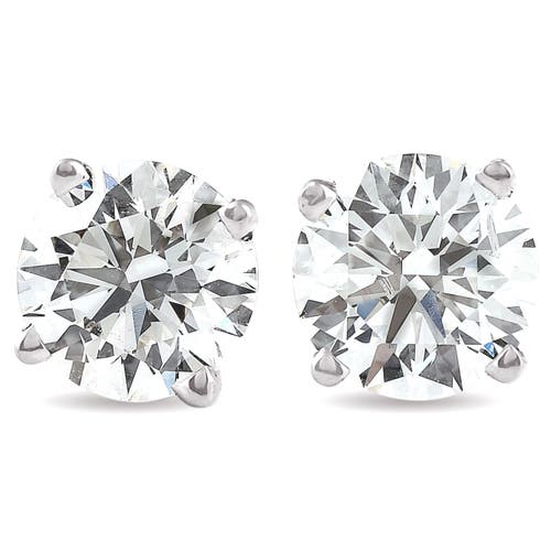 Bliss Diamond 4 Ct T.w. Round Diamond Screw Back Studs 14k White Gold Lab Grown In 14k White Gold