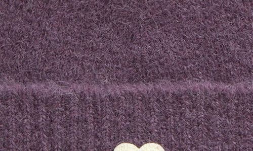 Shop Ami Alexandre Mattiussi Ami Paris Ami De Coeur Cuffed Beanie In Lilac/504