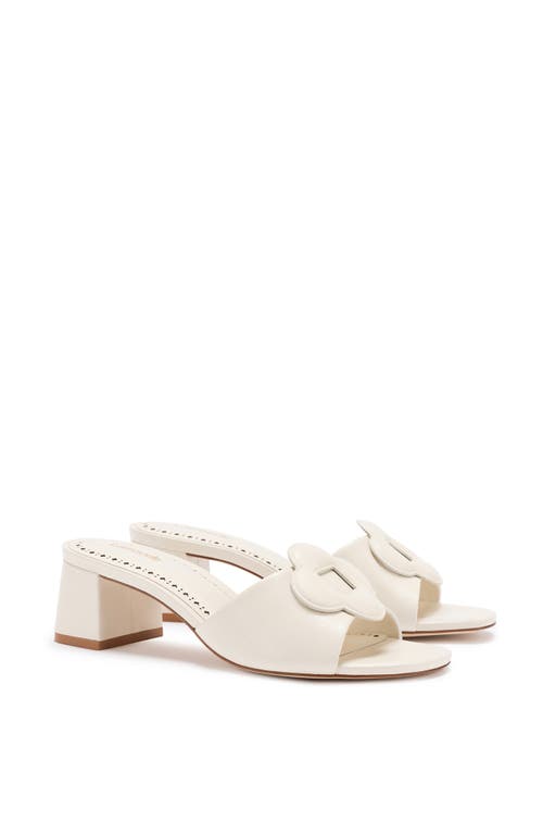 Shop Larroude Larroudé Flora Mule In Ivory