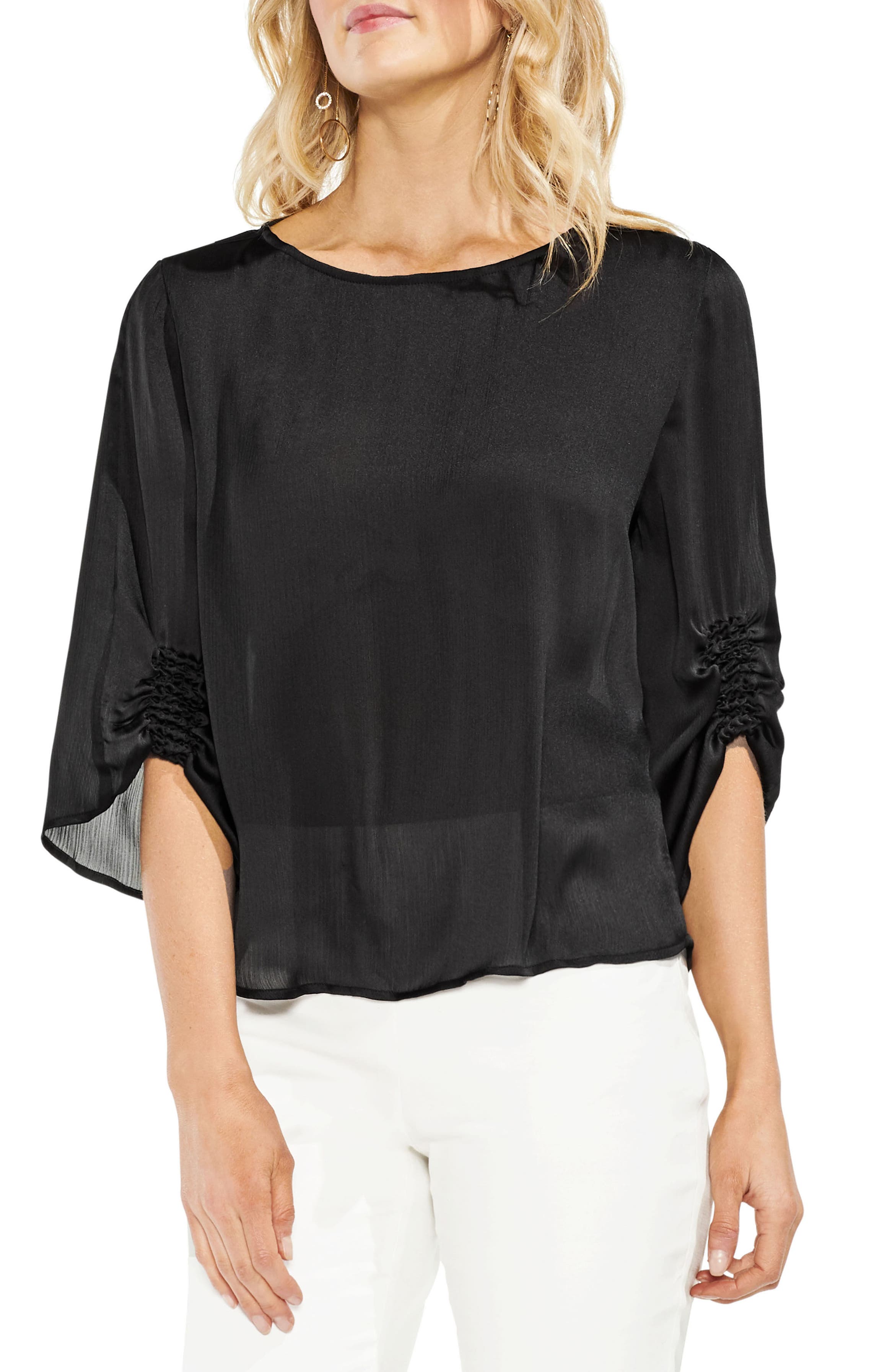 Vince Camuto Textured Satin Blouse | Nordstrom