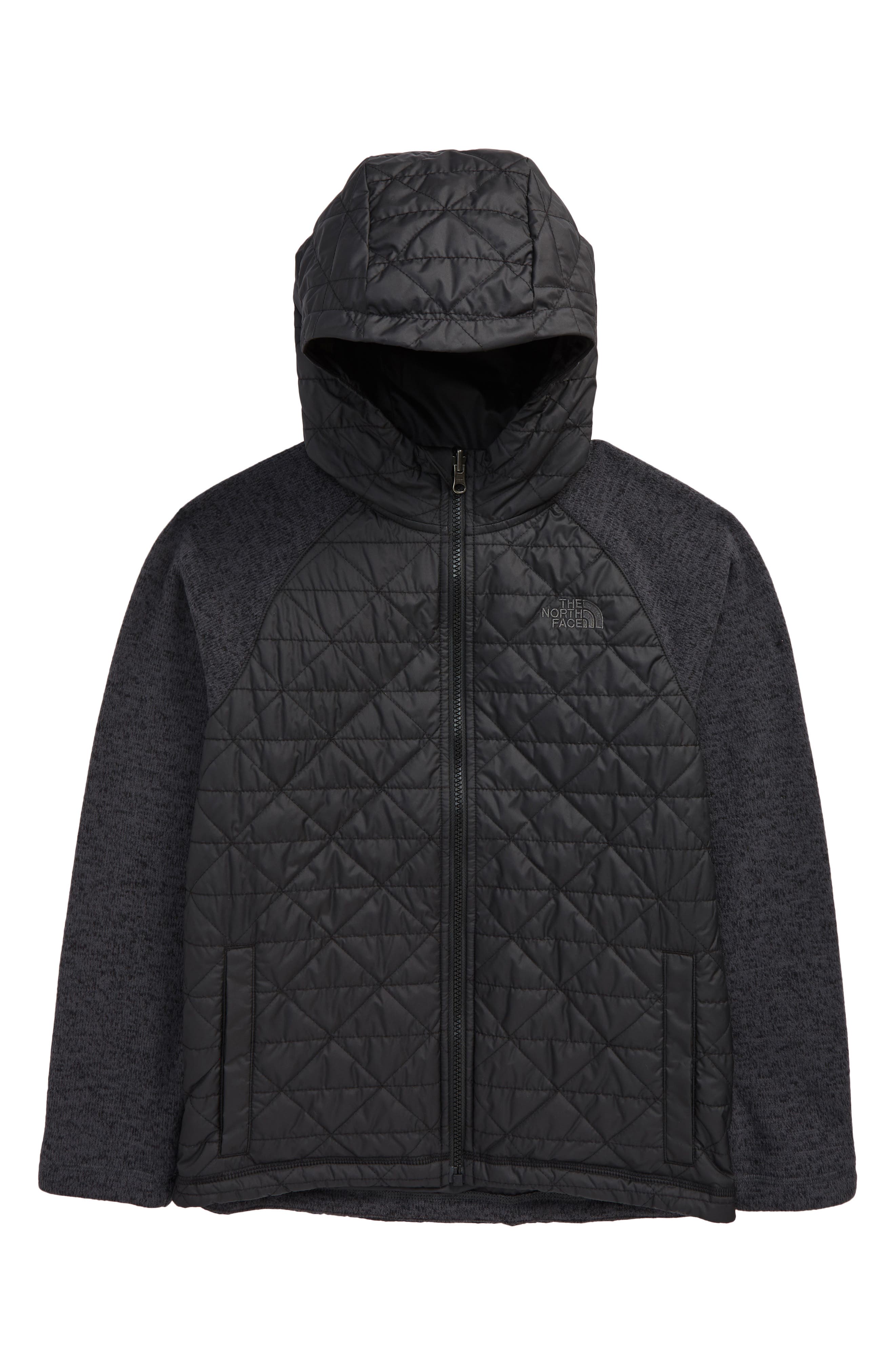 north face quilted fleece jacket