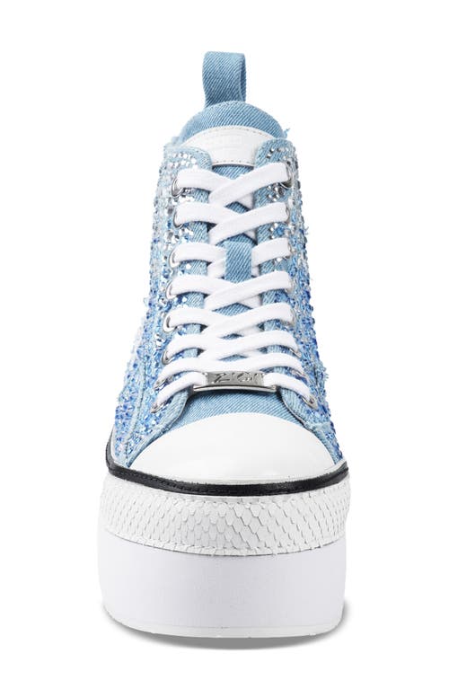 Zigi Carmensa Embellished Platform High Top Sneaker In Blue
