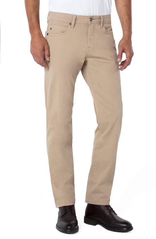 Liverpool Los Angeles Liverpool Regent Relaxed Straight Leg Twill Pants In Neutral