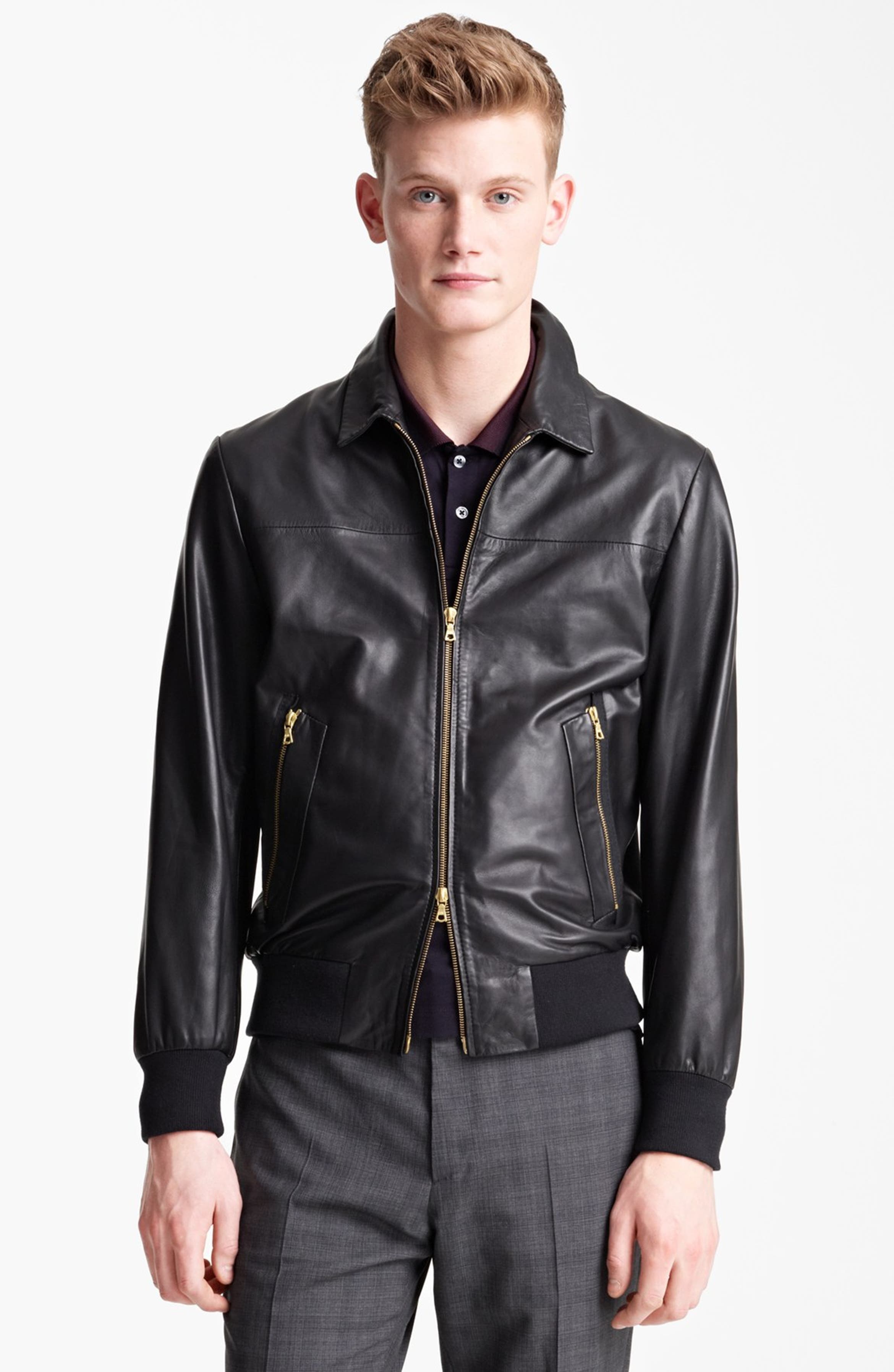 PS Paul Smith Leather Jacket | Nordstrom