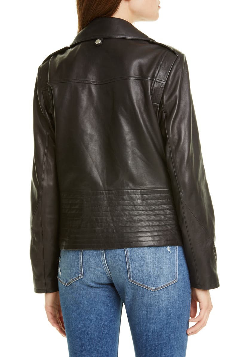 FRAME PCH Leather Moto Jacket, Alternate, color, 