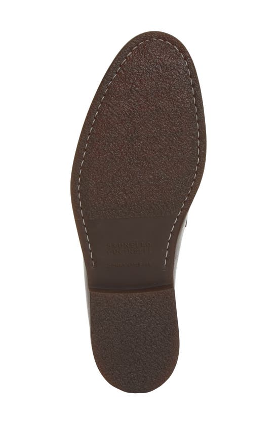 Shop Brunello Cucinelli Leather Loafer In Brown