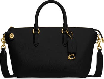 COACH Cara Pebbled Leather Satchel | Nordstrom