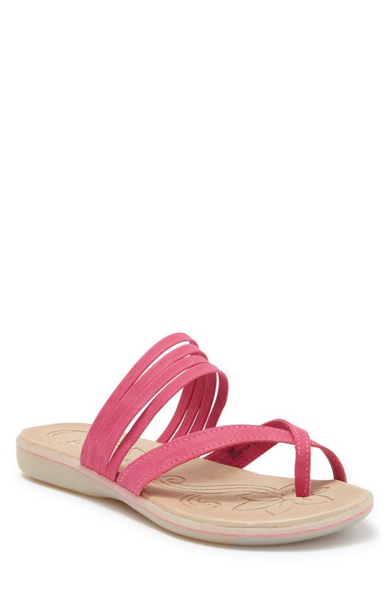 B O C By Born Alisha Toe Loop Sandal In Pink Nubuck