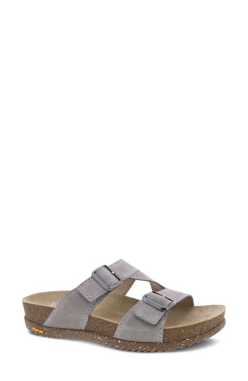 Dayna Strappy Slide Sandal in Stone Suede
