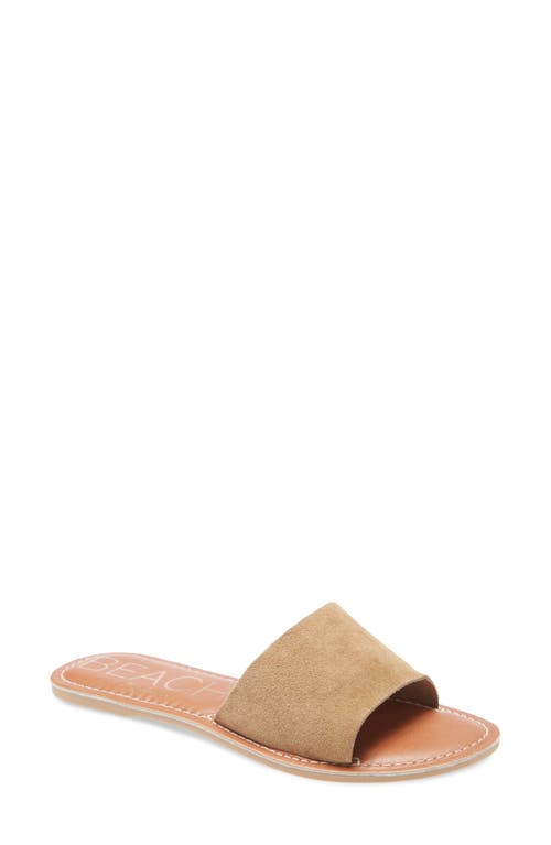BEACH BY MATISSE Coconuts by Matisse Cabana Slide Sandal in Natural Suede