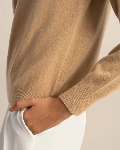Lilysilk Cashmere Super Soft Crewneck Sweater In Brown